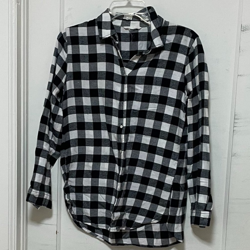 H&M Black Plaid Shirt